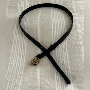 Gucci logo leather belt